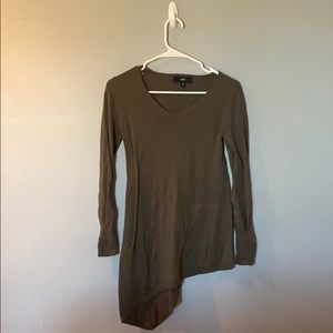 Olive asymmetrical sweater